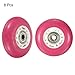 PATIKIL Inline Skate Wheels with Bearings, 8 Pack 82A Roller Skate Wheels Replacement Accessories for Single Row Skate Caster Board Indoor or Outdoor, Pink