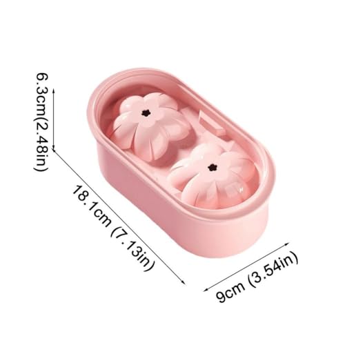2 piezas moldes de hielo con diseño floral Sakura miniatura 2