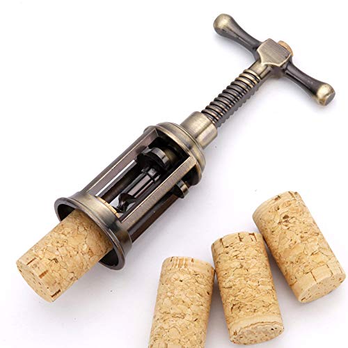 Image of Wine Opener Corkscrew, Zinc Alloy Wine Bottle Opener, Classic and Mufti-Functional FH010-B (Bronze)