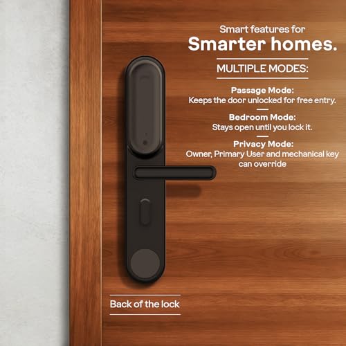 Image of Godrej Advantis Smart Lock | GSL D1R | 3 in 1 Digital Lock I Fingerprint, Mobile App & BLE | Ideal for Right-Hand, Outside Opening Doors I 3-Yrs Warranty I Made in India |Black