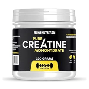 Nuke Nutrition Creatine Monohydrate Powder 300g – Micronised Creatine Powder for Gym Workout – Unflavoured Muscle Building Supplements for Post and Pre-Workout – Improve Performance & Bolster Strength
