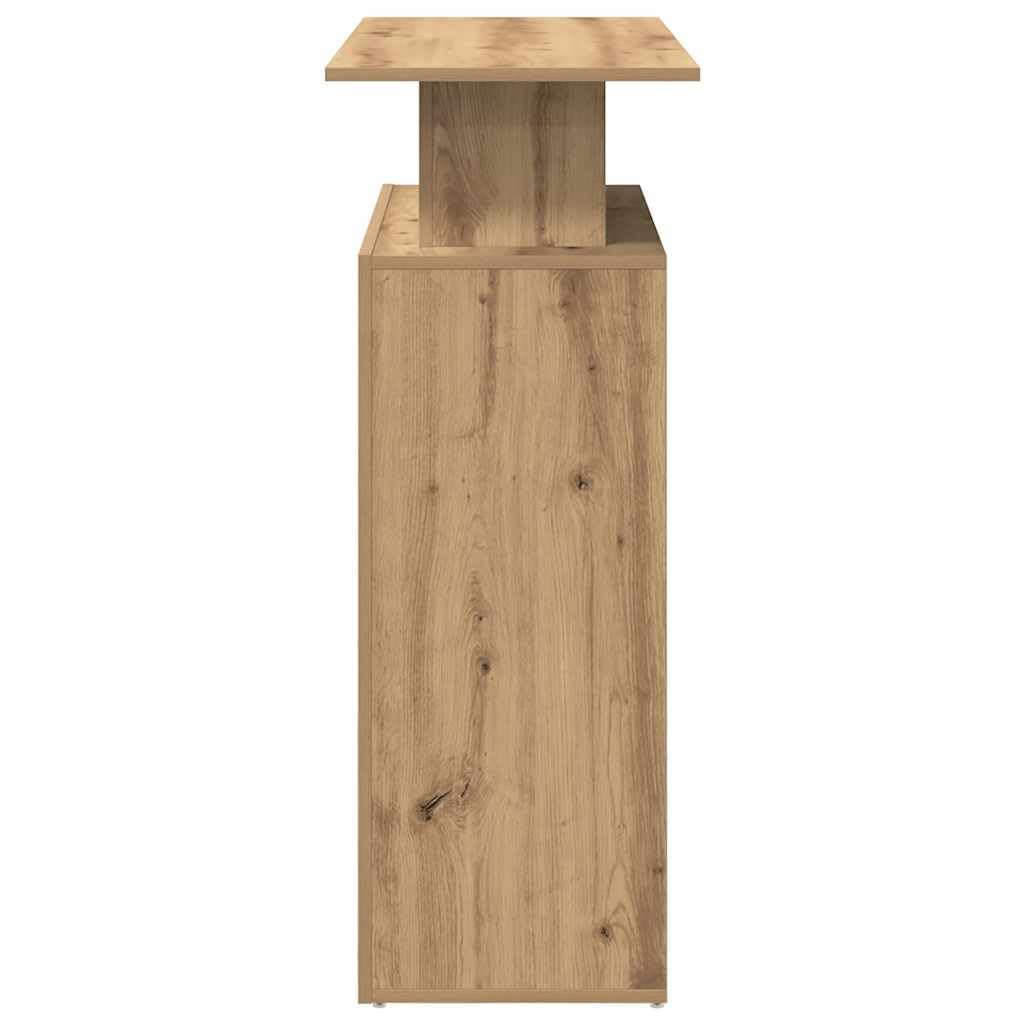 Empfangstresen, handgefertigtes Eichenholz, 100 x 40 x 104 cm, mit Ablagefläche, vielseitig einsetzbar für Büro, Hotellobby, Klinik, robust und platzsparend