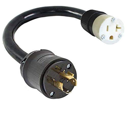 L14-20P Twist Lock Male 4-Pin Plug To 5-20R 3-Prong Female