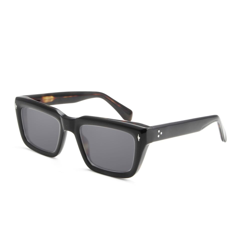 Occhiali da sole in acetato spesso Occhiali da sole quadrati con rivetti da uomo per donna Occhiali da sole oversize UV400 maschili