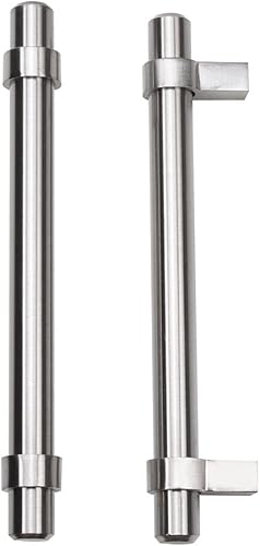 Miniatura 4 de Manijas de gabinete de níquel satinado, paquete de 10 tiradores de gabinete con barra en T, manijas de cajón de níquel cepillado, tiradores de barra