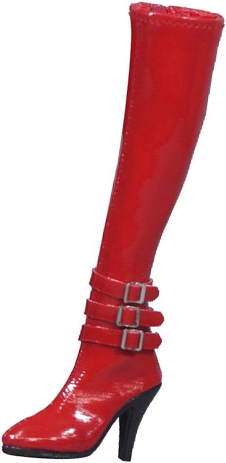 JAZZY PEARLS® 1/6 Women's Zip Up High Heeled Long Boots Shoes for 12'' Action Red|Toys & Hobbies | Action Figures | & Adventure