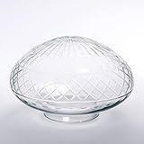 Griffrand: 100mm Glas, Ersatzglas, Leuchtenglas, Lampenschirm, Schirm, Kronleuchter, Jugendstil, Luster (Ø220mm)