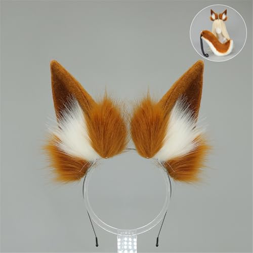 Oreilles et queue de chat en fourrure avec fermoir pour Halloween et costumade - 6