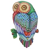 Escultura de búho de metal: la instalación es sencilla, puedes suspenderla donde quieras para crear un ambiente cálido, arte de pared para sala de estar