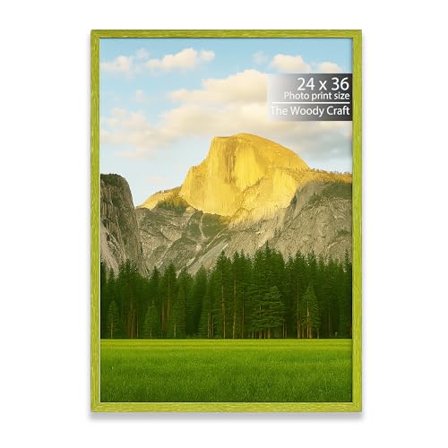 Image of Photo Frame Big Size 24x36 | Green Photo Frame For Wall | Stylish Wall Frame | Wooden Photo Frame With Premium Finish | Minimalist Big Photo Frames For Wall | Ideal Frames For Bedroom Wall Decor