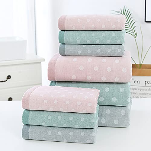 Ensemble de serviettes de bain rose en pur coton premium - 4