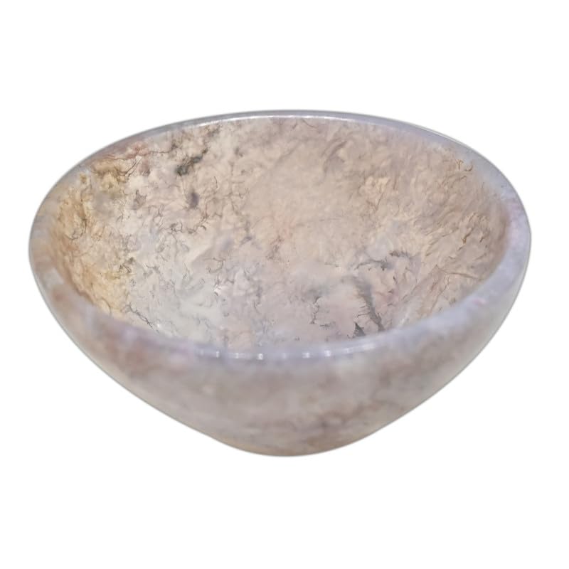 EDZZEL Smoky Quartz Crystal Bowl - 2 Inche Gemstone Bowl Hand Carved Altar Crystal Bowl Tray Dish Home Decor for Chakra Balancing