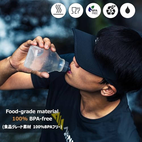 Image of Azarxis Running Water Bottles Flask BPA Free Leakproof Hydration Vest Packs Waist Belt Replacement for Triathlon Marathon Hiking Cycling Climbing Runner