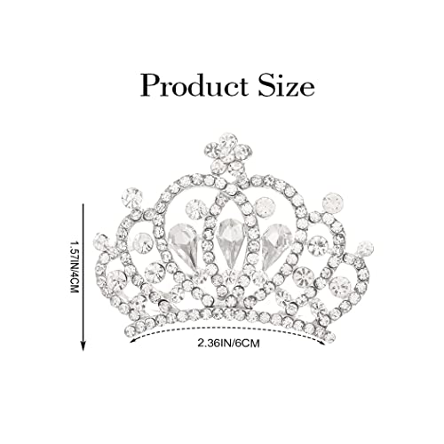 Kilshye Princess Small Tiara Comb Girls Crown Combs Rhinestone Costume Tiaras Hair Accessories For Kids thumb #6