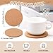 Pinkunn 30 Pcs Cork Coasters Bulk for Drinks 3.5 Inch Absorbent Heat Resistant Blank Cork Coaster for Laser Engraving Round Non-Slip for Wine Glass, Mug, Coffee Cup, Plant, Tabletop Decoration
