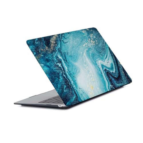 Coque MacBook Neo 13 2026 A3404 bleu marbre rigide