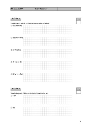 Bessere Noten in Klassenarbeiten Mathematik 5. Schuljahr - Gymnasium