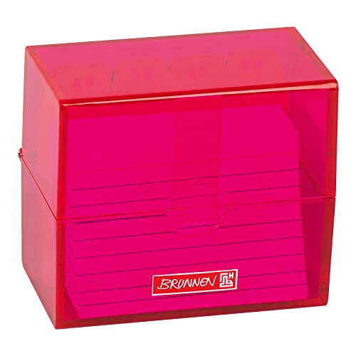 PARTY DISCOUNT NEU BRUNNEN Karteikasten/Karteikartenbox DIN A8, mit Karteikarten, pink