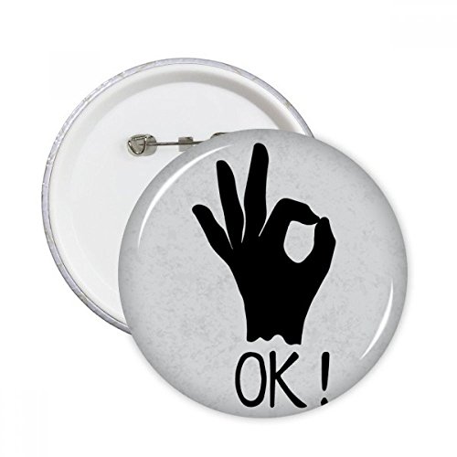 Badge bouton rond OK Silhouette personnalisé L comme idée cadeau multicolore