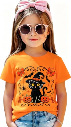 Image of Funnycokid Toddler Girls Graphic T-Shirt, Short Sleeve Tee, 2-8 Years