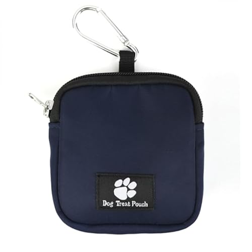 FLYING TAIL Pochette de dressage pour chien, sac banane pour dressage d'animaux de compagnie, avec support de sac poubelle, bleu marine