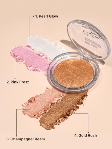 Image of Swiss Beauty Select Cushion Mousse Highlighter| Lit-From-Within Finish | Glowy & Dewy Skin | Enriched With Nourishing Macadamia Oil | Four Gorgeous Shades | Shade-2. Pink Frost, 10g