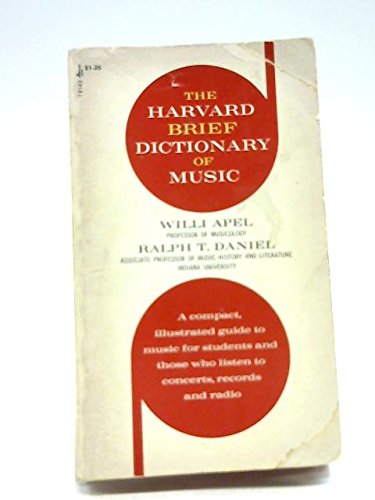 The Harvard Brief Dictionary of Music B0013QOVQO Book Cover