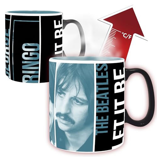 ABYSTYLE GB Eye The Beatles Let it Be Ceramic Coffee Tea Heat Change Mug 16 Fl Oz Music Band Drinkware Home & Kitchen Merch Gift - Les Beatles, Paul McCartney, John Lennon, RIngo Starr, George Harrison ABYSTYLE GB Eye The Beatles Let it Be Ceramic Coffee Tea Heat Change Mug 16 Fl Oz Music Band Drinkware Home & Kitchen Merch Gift