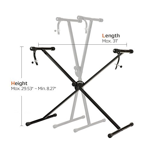 Partysaving Pro Series One-Tier Portable Single-X Keyboard Stand With Locking Straps, Apl1157 #TOP1