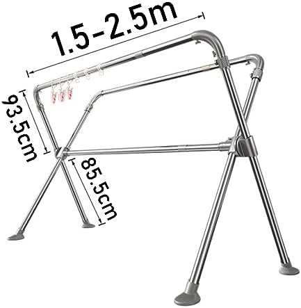 This Floor Large Drying Rack with Height-Adjustable Wings and Shoe Rack, Foldable Laundry Drying Rack, 2-Tier Free-Standing Clothes Drying Rack for Indoor Outdoor