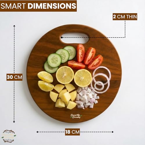Image of Single Piece Solid Wood Reversible Cutting Board - Natural Finish Wooden Chopping Board, Cutting Board, Serving Tray Handmade Natural Wood (ECO)