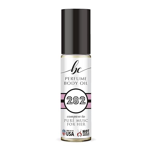 BC Perfume 282 Inspirado en Narciso Pure Musc For Her For Women Réplica Fragancia Aceite Corporal Dupes Muestra sin alcohol, Tamaño de viaje,