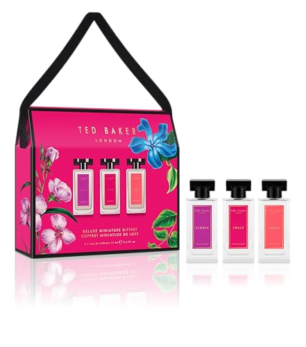 Ted Baker Miniatures Gift Set For Women, Handbag Box, 3x 15ml | Three 15ml perfumes: Elodie, Polly and Kasia in a handbag-friendly gift set. Perfect for any occasion compact travel size - Image 3