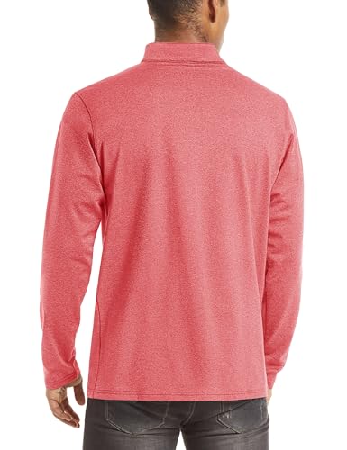 Image of TACVASEN Men's Sports Shirts 1 /4 Zip Long Sleeve Fleece Lined Running Workout Pullover Tops Sweatshirt