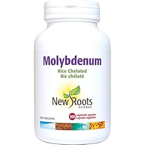 New Roots Herbal Molybdenum 150mcg, 100 Vegetable Capsules, 25-Day Supply – Promotes Nutrient Processing and Liver Support – Rice-Based Chelated Minerals – Gluten-Free and Non-GMO
