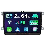XTRONS 9 Inch Double Din Android Car Head Unit for VW Golf MK5/6 Caddy T5