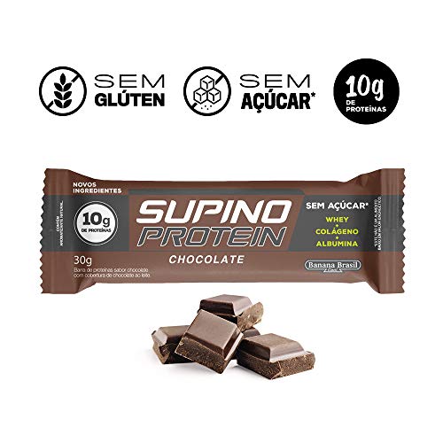 Barra de Proteínas Chocolate Banana Brasil com 3 Unidades de 30g