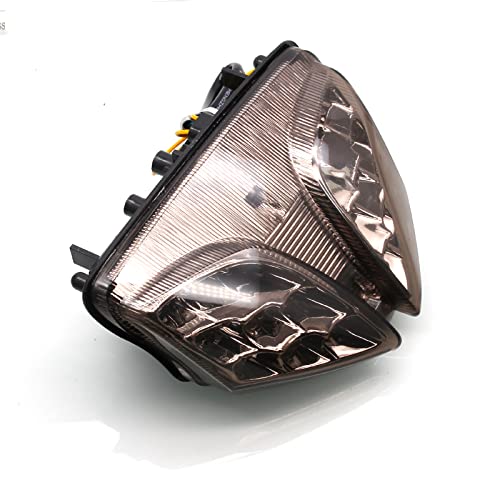 Image of MZS LED Tail Light for GSXR 600 750 08-16, GSXR1000 09-13, SV650 16-22 | Motorcycle Rear Turn Signal Blinker Running Brake Integrated, Smoke Lens, Amber Red Dual Lamp, fits GSXR600 GSXR750 GSXR 1000