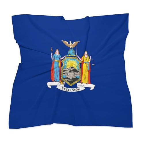 New York State Flag Square Scarf Headscarf Neck Scarf Printed Women's Headscarf3