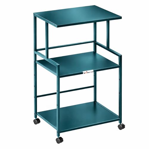Image of WINSTAR Printer Stand, Solid & Sturdy, Modern Contemporary Look, Space Saving, Made in India (Teal, 3 Tier)