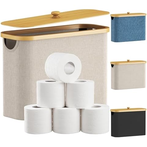 Lifewit Bamboo Toilet Paper Basket Cover