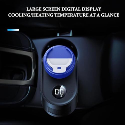 Gobelet électrique de refroidissement 12V portable double black avec écran LCD pour voiture