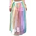 Produktbild Junjie Mode Sommer Reizvoller Regenbogen-Druck Solide böhmische damenhemdkleid Ineinander greifen-Perspektive-beiläufiger Rock Mehrfarben