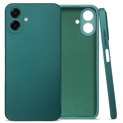Image of Jkobi Back Case Cover for Samsung Galaxy A07 5G | F70e 5G (Inside Fiber Cloth with Matte Finish Silicone |Green)