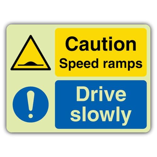Panneau lumineux Drive Slowly de 600x450 mm pour sécuriser la cour de votre maison
