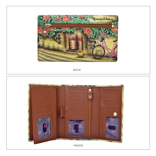 Anuschka Women’s Original Hand-Painted Genuine Leather RFID CheckBook Clutch4