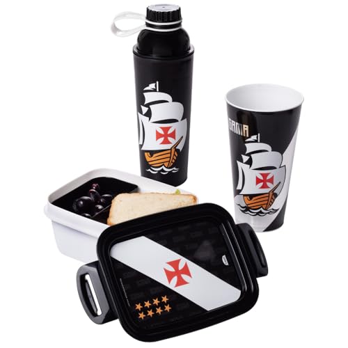 Kit Presente Torcedor Time Vasco Oficial Licenciado 3 Pe&ccedil;as Plas&uacute;til