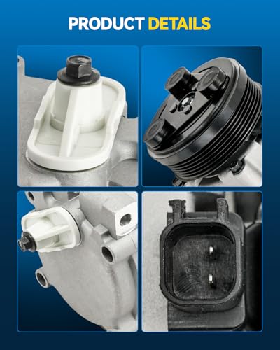 Image of PHILTOP 68193 Air Conditioner AC Compressor with Clutch for Ford Mustang 2007-2010 4.0L