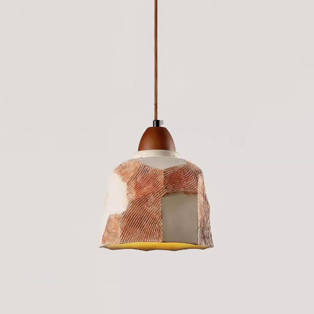 Lámpara colgante de cocina vintage de cemento nórdico roja para restaurantes