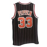 scottie pippen all star shirt Material - 100% Polyester. Scottie Pippen Männer Basketball-Trikot - Chicago Bulls, 33# Jugend Basketball Stickerei Weste, 90S Hip Hop für Partei-Mesh-T-Shirt atmungsaktiv Schweiß Stripe-M